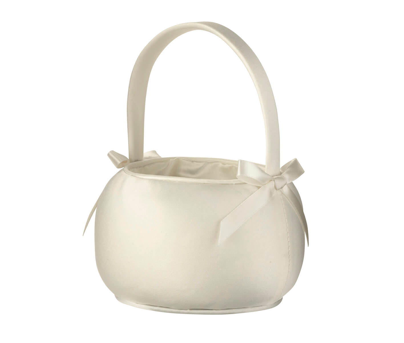 Ivory Satin Flower Girl Basket