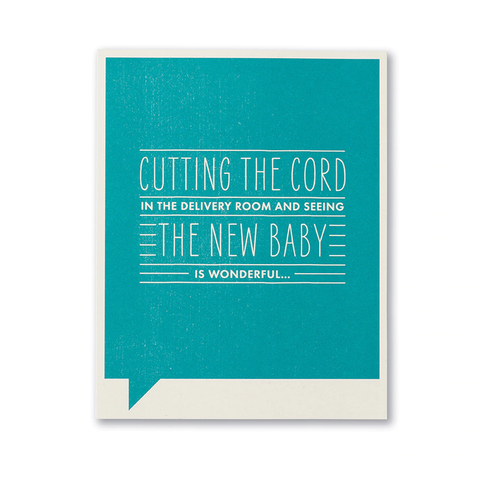 New Baby Greeting Card - Cutting the Cord in the Delivery Room