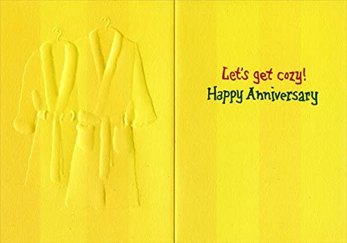 Anniversary Greeting Card - Fuzzy Robes
