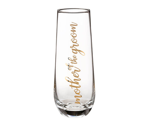Mother of the Groom Stemless Champagne Glass