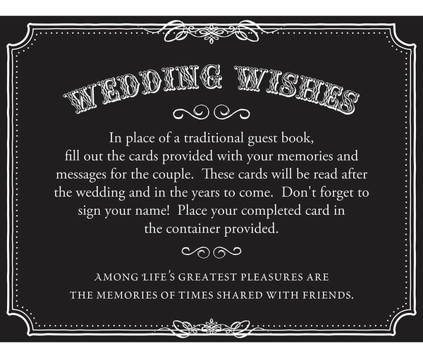 Black & White Wedding Wishes Cards - 48 ct.