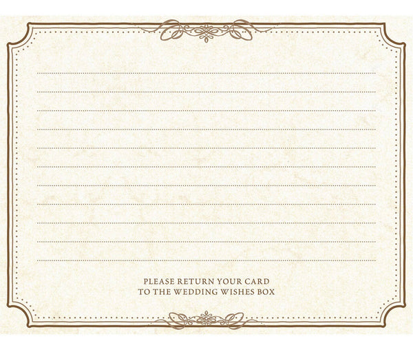 Tan Wedding Wishes Cards - 48 ct.