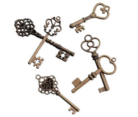24 ct. Vintage Bronze Keys