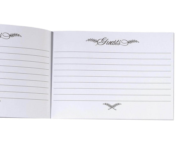 Ivory Pearl & Bow Guest Book