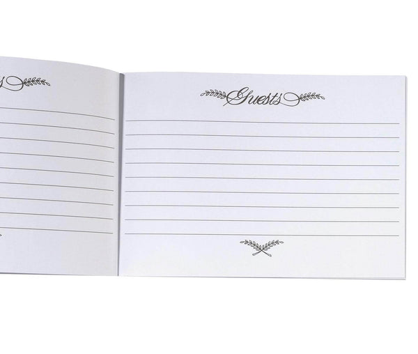 White Lace Guest Book & Pen Set