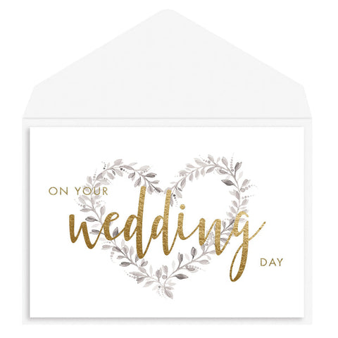Wedding Greeting Card  - Heart Wreath