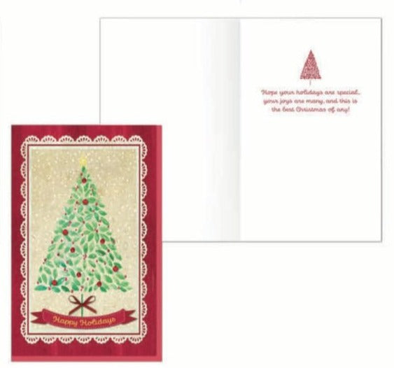 Handmade Christmas Greeting Card - Happy Holidays