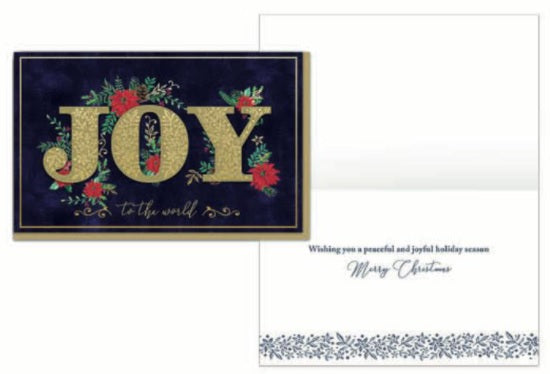 Handmade Christmas Greeting Card - Joy to the World