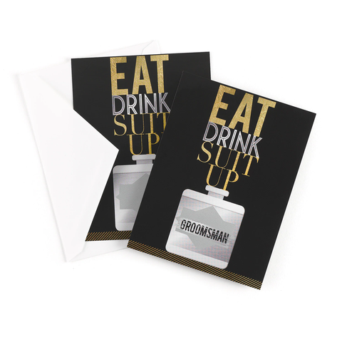 Scratch Off Cards - Eat Drink Suit Up - Will You be my Groomsman