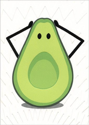 Birthday Greeting Card - Avocado Surprise