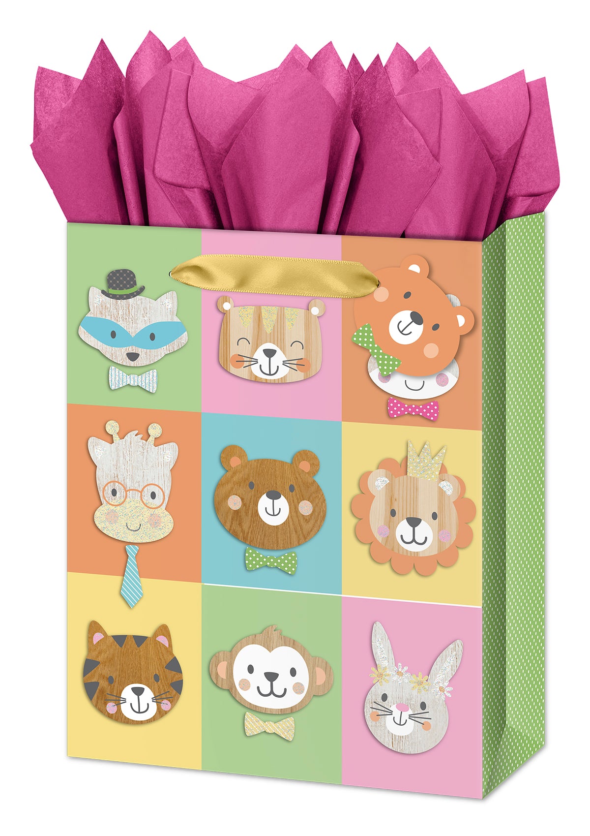 Medium Gift Bag - Animal Faces
