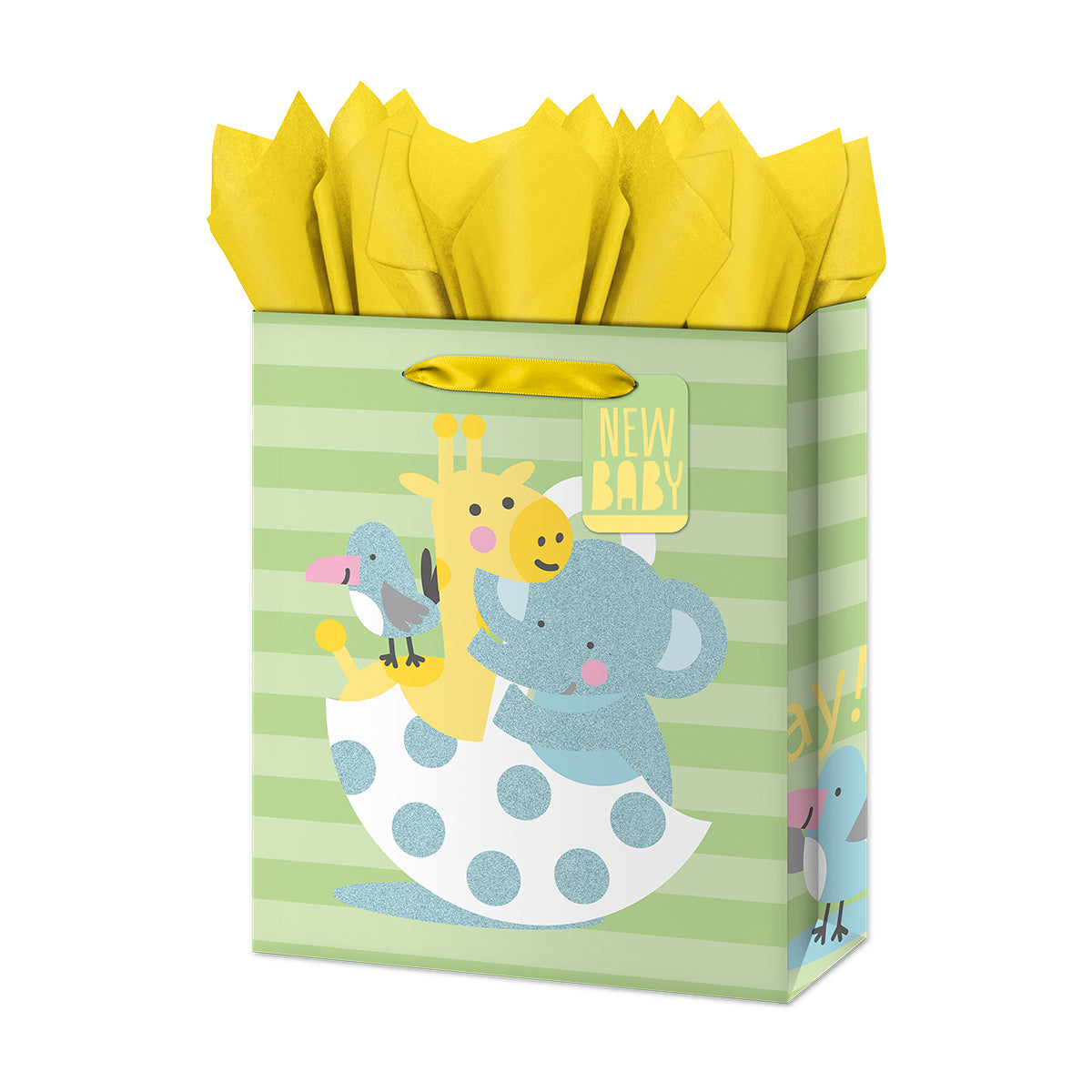 Large Gift Bag - Animals in Umbrella - New Baby