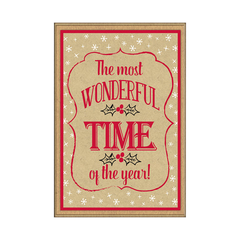Rustic Most Wonderful Time of the Year - Boxed Holiday Cards - 12ct.