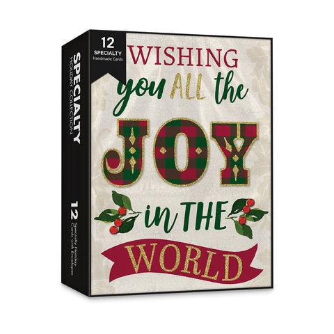 Joy to the World -  Premium Handmade Boxed Holiday Cards - 12ct.