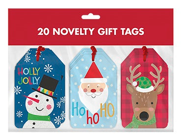 Premium Holiday Gift Tags - 20 Pack - Santa & Friends