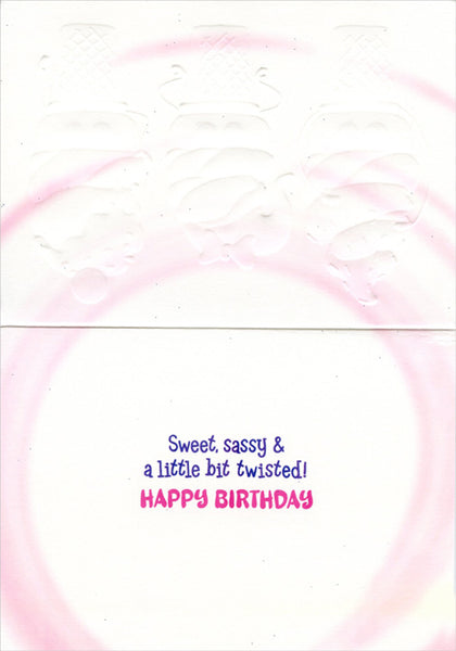 Birthday Greeting Card  - Ice Cream Cone Hair Dos