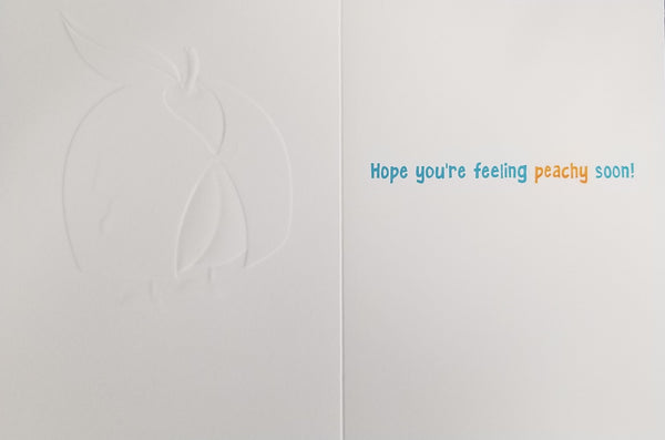 Get Well Greeting Card - Feel Peachy Soon