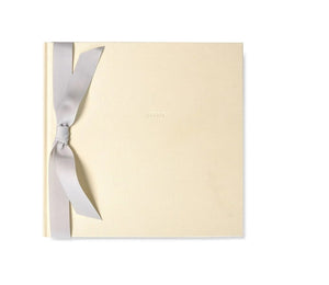Ivory Wedding Guest Book with Bow