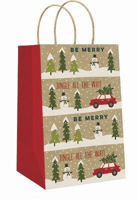 Small Christmas Gift Bag - Jingle All The Way!