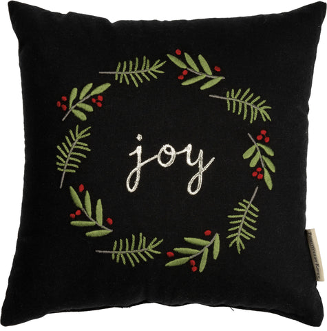 Embroidered Pillow - Joy