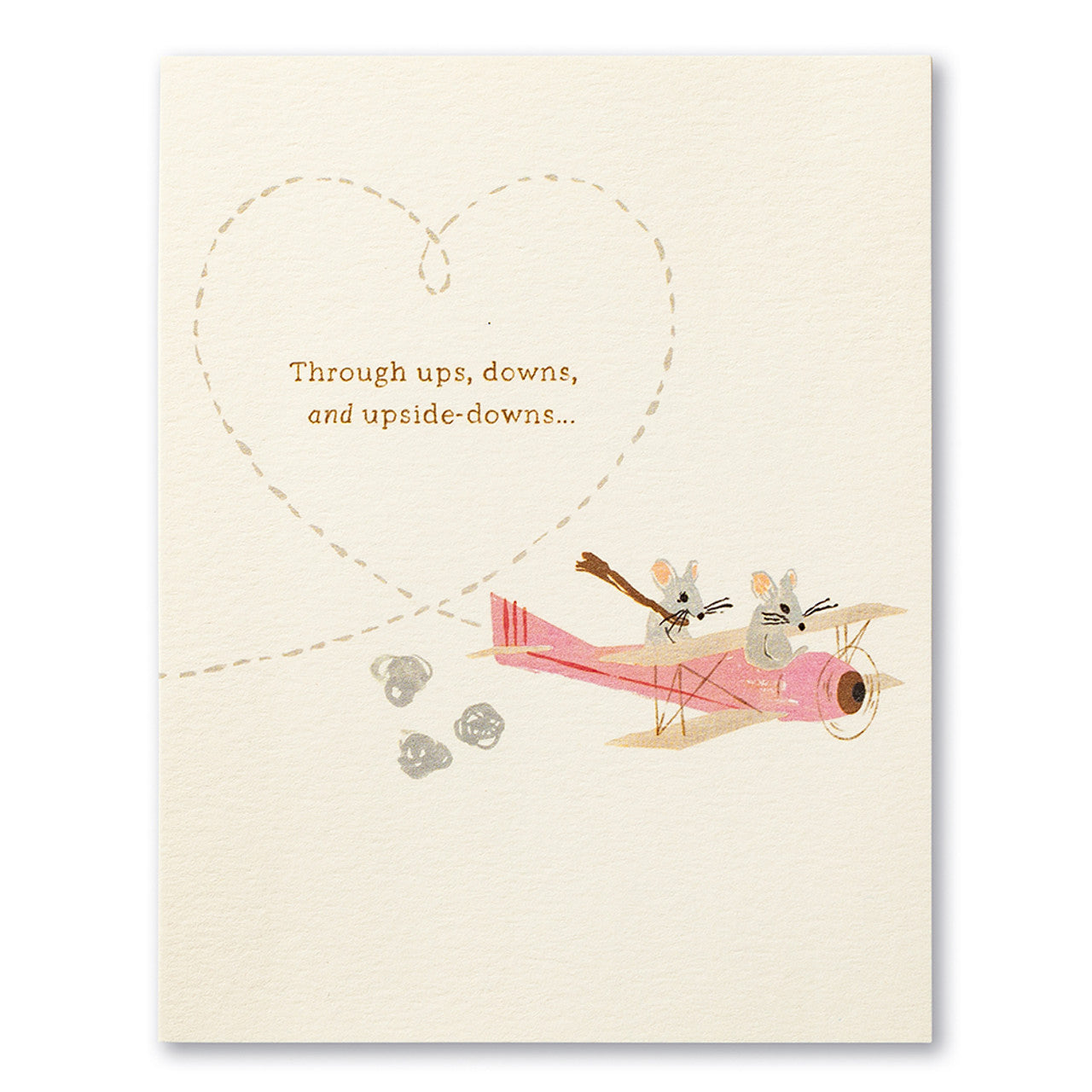 Anniversary Greeting Card - Through Ups, Downs, And Upside-Downs...