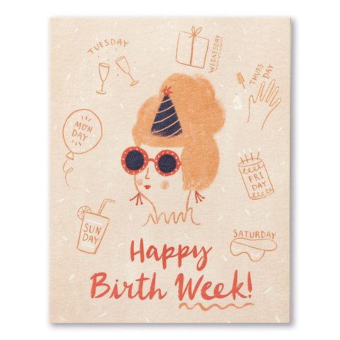 Birthday Greeting Card - Happy Birth Week!