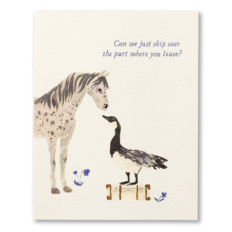 Missing You Greeting Card - Can We Just Skip Over?