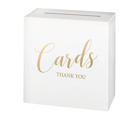 White Wooden Wedding Card Box