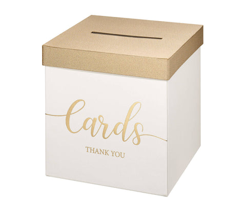 Gold & Cream Wedding Card and Gift Box