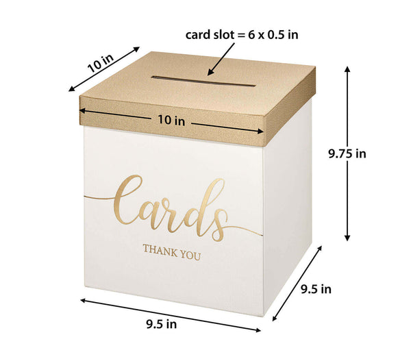 Gold & Cream Wedding Card and Gift Box