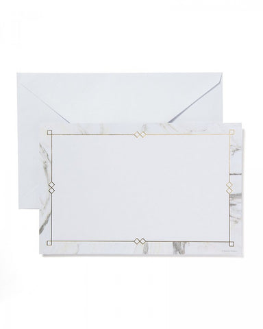 Marble with Foil Border Print at Home Invitation Kit - 24 ct