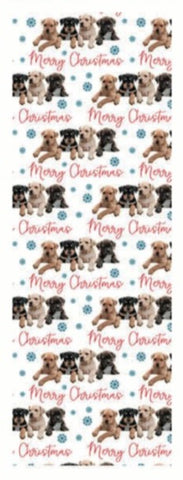 Premium Christmas Wrapping Paper - 25 Sq. Ft. - Merry Christmas Puppies