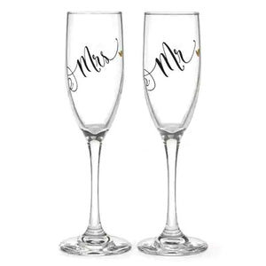 Mr. & Mrs. Black & Gold Flutes