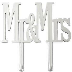 Mr. & Mrs. Cake Pick - Silver