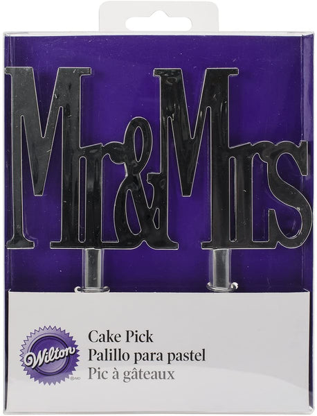 Mr. & Mrs. Cake Pick - Silver