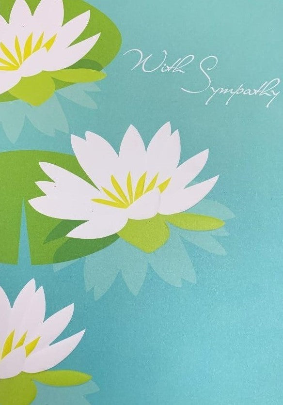 Sympathy Greeting Card - Lily Pad With Sympathy