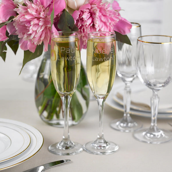 Ethereal Floral Toasting Flutes