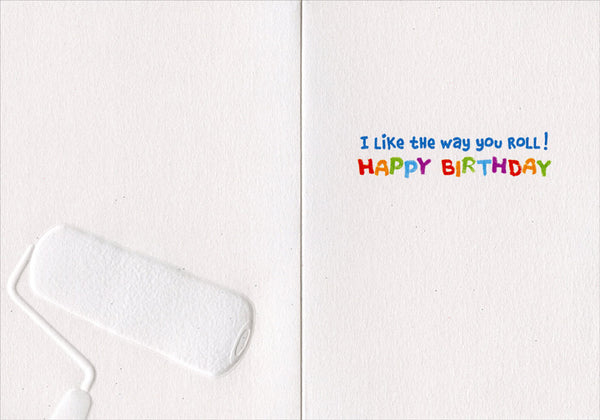 Birthday Greeting Card  - Paint Roller