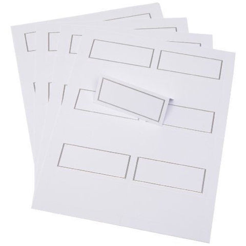 Silver Border Printable Place Cards - 60 ct.