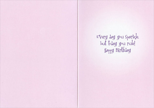 Birthday Greeting Card - Princess Kitten