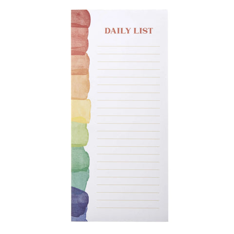 Rainbow Daily List - Magnetic Notepad