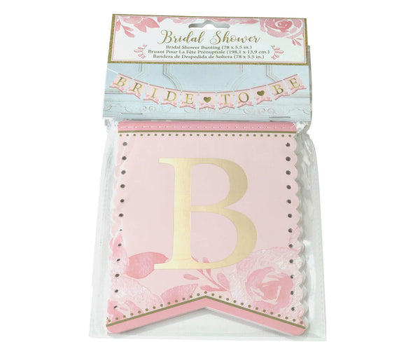 Pink & Gold Bride-To-Be Bunting