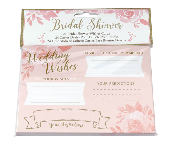 24 Bridal Shower Wishes Cards