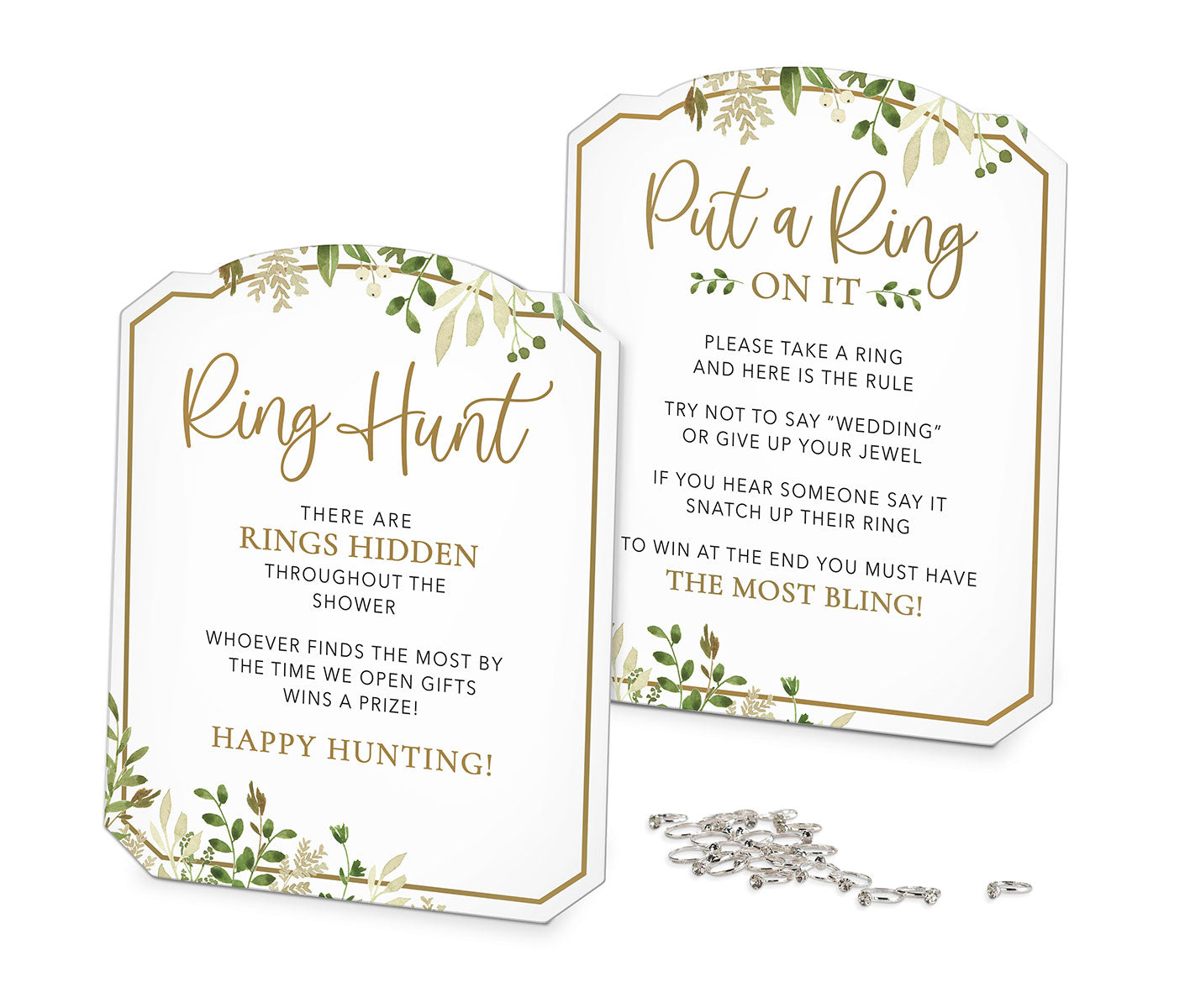 Put a Ring on It and Ring Hunt Bridal Shower Games (25 rings)