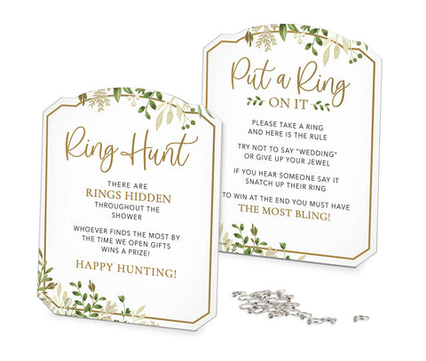 Put a Ring on It and Ring Hunt Bridal Shower Games (25 rings)