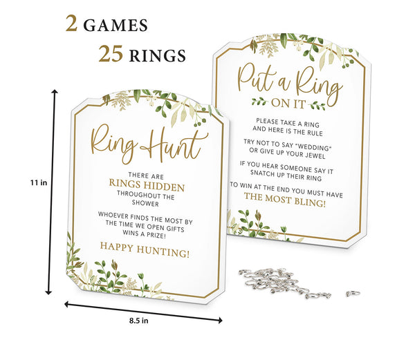 Put a Ring on It and Ring Hunt Bridal Shower Games (25 rings)