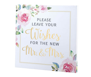 Watercolor Wedding Wishes Sign