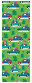 Whimsical Christmas Wrapping Paper - Santa's Car 25 Sq. Ft.