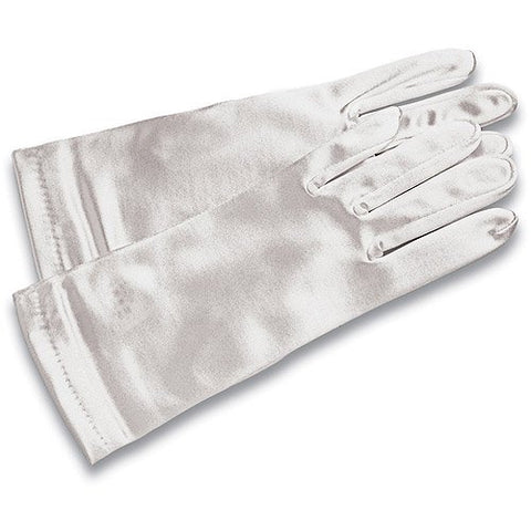 White Satin Gloves - Adult Size
