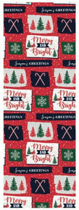 Premium Christmas Wrapping Paper - Season's Greetings 25 Sq. Ft.